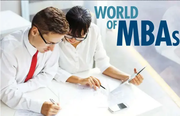  ?? Shuttersto­ck ?? In the past, working profession­als in sectors outside of financial services might not have considered getting an MBA. But that’s changing. MBA students are looking to pivot their career or accelerate a current career path, and an MBA is seen as a way...