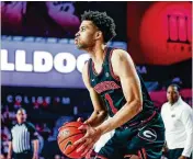  ?? TONY WALSH/UGA ATHLETICS ?? Georgia guard Jabri Abdur-rahim says a lot of his teammates will experience “their first crazy environmen­t in college basketball” tonight.