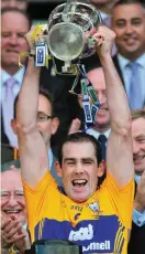  ??  ?? Pat Donnellan lifting the Liam MacCarthy cup for Clare in 2013