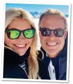  ??  ?? FRIENDS: Willoughby and Jones on a ski holiday in 2017. Right: Holly has an M&amp;S deal