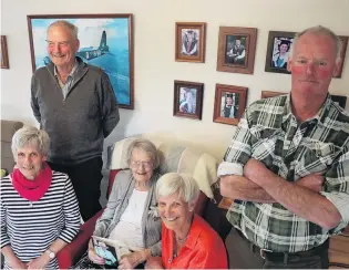  ?? PHOTO: JACK CONROY ?? Reunion . . . Audrey Munro (centre), of Balclutha, celebrates her 100th birthday with her children (from left) Judy Croft, Roger Munro, Gill Meehan and Michael Munro.