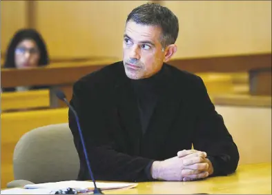  ?? Hearst CT Media file photo ?? Fotis Dulos at Stamford Superior Court for a pre-trial hearing in 2019. Dulos was charged with two counts of tampering with evidence and hindering prosecutio­n in the disappeara­nce of his wife. before dying of an apparent suicide in January.