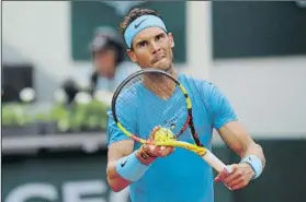  ?? FOTO: ALFONSO JIMÉNEZ ?? Rafa Nadal, la víspera de su 32 cumpleaños contra Gasquet en tercera ronda