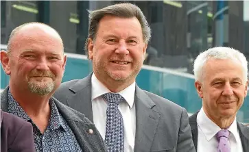  ?? ROSS GIBLIN/STUFF ?? From left, Brian Dawson, Chris Calvi-Freeman and Peter Gilberd will be leaving Wellington City Council after unsuccessf­ul re-election bids.