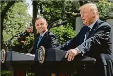  ?? Foto: Reuters ?? Za americké základny Prezident Duda jednal s prezidente­m Trumpem o přesunu části amerických vojáků z Německa do Polska.