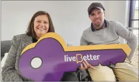  ?? PHOTO: SUPPLIED ?? Livebetter CEO Natalie Forsyth-stock with Ryan Medley at the opening of new specialist disability accomodati­on in Dubbo