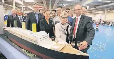  ?? FOTO: PRIVAT ?? Schiffstau­fe der Vaterland auf der Messe.