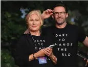  ?? ANGELA WEISS — AFP VIA GETTY IMAGES ?? Australian actor Deborra-Lee Furness, left, and husband Hugh Jackman in New York in 2019.