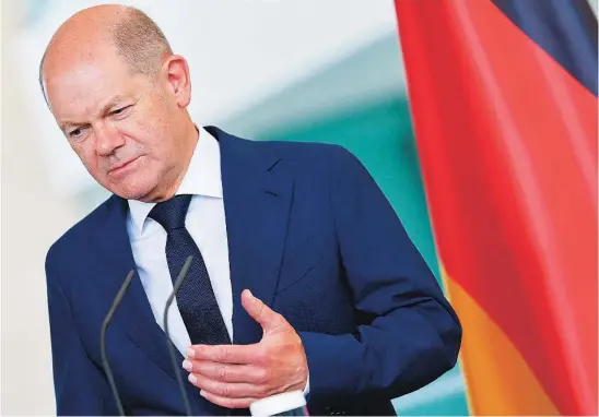  ?? EFE ?? El canciller alemán, el socialdemó­crata Olaf Scholz