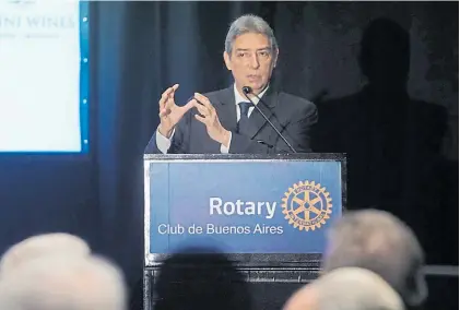  ?? GUILLERMO RODRÍGUEZ ADAMI ?? Discurso. El presidente de la Corte habla ayer en el hotel hotel Sheraton.