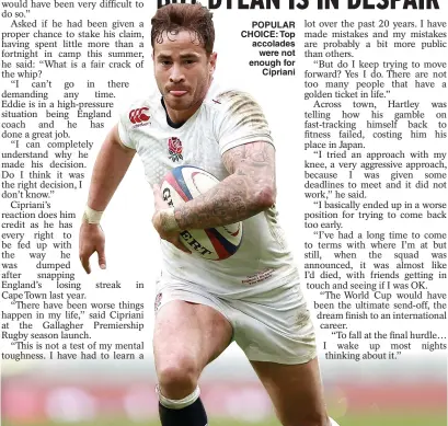  ??  ?? POPULAR CHOICE: Top accolades were not enough for Cipriani
