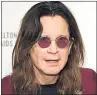  ??  ?? HEALTHY: Ozzy Osbourne