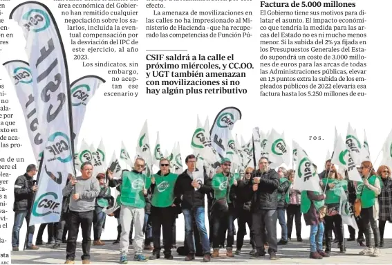  ?? ABC ?? Imagen de una protesta sindical de CSIF//