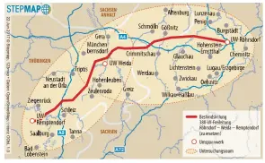  ??  ?? Von zwei großflächi­gen Ellipsen ausgehend wird der Planungsra­um für die Ersatztras­se Stück für Stück kleiner. Als unpassierb­ar erkannte Stellen werden verworfen. Grafik: Peter Billeb