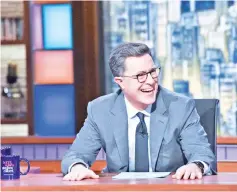  ??  ?? Colbert on ‘The Late Show’. — Courtesy of CBS