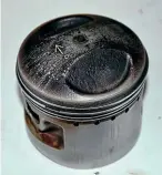  ??  ?? One XS650 piston before cleaning