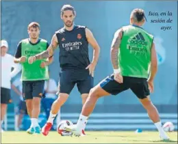  ??  ?? Isco, en la sesión de ayer.