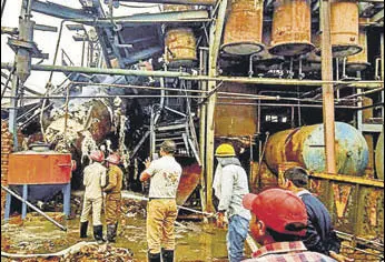  ?? PTI ?? The explosion had taken place at Ashish Garg Oil Extraction Factory near Surewala Chowk of Uklana block near Hisar on Sunday.