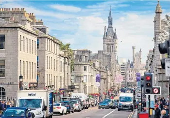  ??  ?? PARK AND GO: Aberdeen has several city centre spaces awaiting the end of lockdown.