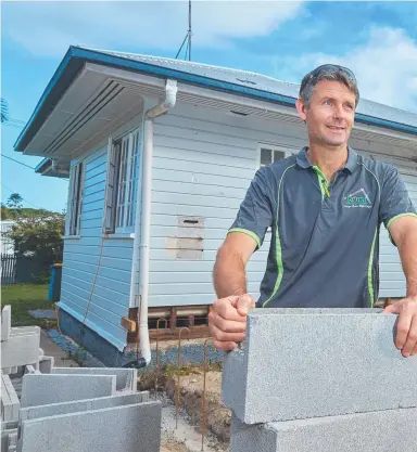  ??  ?? Tony Newman from Koru Building says there has been a sharp increase in people starting home renovation­s and extensions. Picture: Romy Bullerjahn