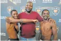  ??  ?? AGELESS FOE: Bongani Silila, right, is not fazed by the threat of young challenger Ntlantla Tyirha ahead of his SA junior-fly title defence at the Orient Theatre on Friday. Ayanda Matiti will promote the bout.