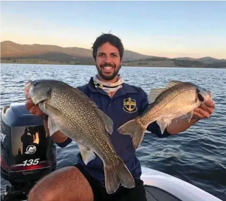  ??  ?? BIG CATCH: Greg Uys caught some quality bass at Somerset with Gang Banger Spoons.