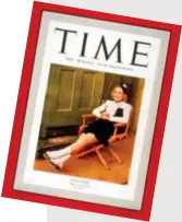  ??  ?? I juli 1939 var Sonja Henie «covergirl» i verdens største ukentlige magasin, Time Magazine.
