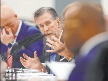  ?? Phil Sears The Associated Press ?? Republican state Sen. Jim Boyd answers a question Monday during the Committee on Banking and Insurance meeting Monday at the state Capitol in Tallahasse­e, Fla.