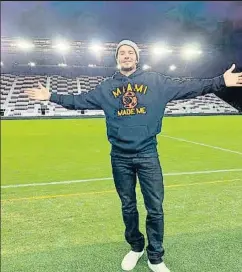  ?? INSTAGRAM ?? David Beckham a l’estadi del club que presideix, l’Inter de Miami