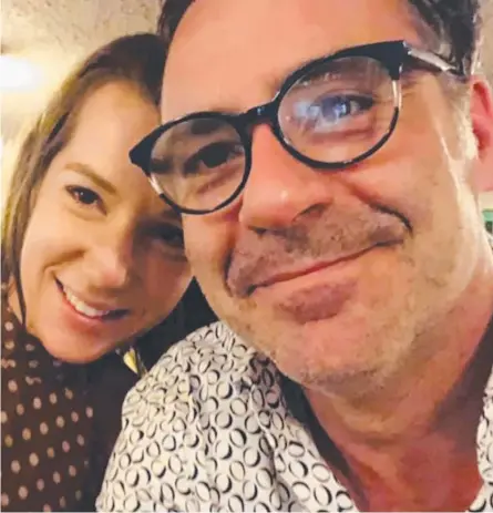  ??  ?? Dr Orly Lavee and Andrew O’Keefe in a photo from her Facebook account in 2019.