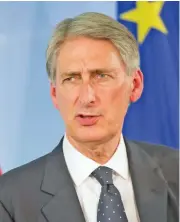  ??  ?? Britain’s Chancellor of the Exchequer Philip Hammond