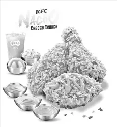  ??  ?? KFC Nacho Cheezy Crunch is also available in 3-pc combo meal, for a bigger eat.
