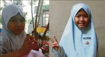  ??  ?? AINA Najwa (kiri) dan Laila Farhana ditemui selamat di rumah rakan mereka di Putra Perdana.