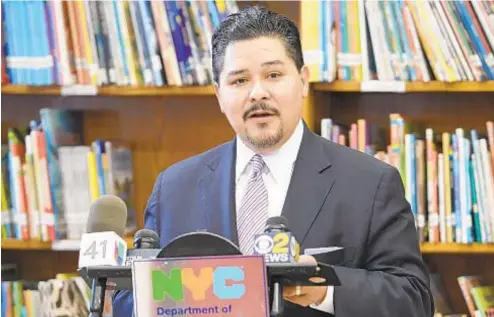  ?? SUSAN WATTS/DAILY NEWS ?? Schools Chancellor Richard Carranza issued a 16-page booklet and video after listening to parents and teachers.
