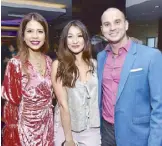  ??  ?? Mia Arcenas, Solenn Heussaff and Ludovic Branellec.