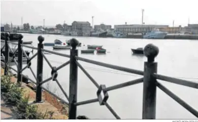  ?? ANDRÉS MORA PERLES ?? La flota de arrastre de El Puerto, amarrada ayer a los muelles en apoyo de los puertos del Mediterrán­eo.