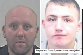  ??  ?? Dayne and Craig Sparkes have been jailed.