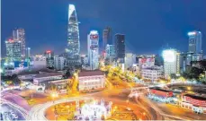  ??  ?? Blick auf den Bitexco Financial Tower: Ho-Chi-Minh-Stadt ist eine asiatische Boomtown.