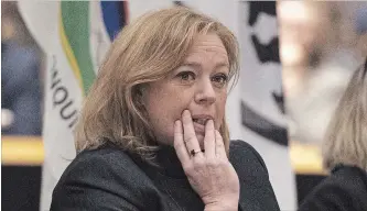  ?? JUSTIN TANG THE CANADIAN PRESS ?? Lisa MacLeod, Ontario minister of tourism, culture and sport, says she has apologized to the owner of the Ottawa Senators for being “blunt” in her “feedback” on the management of the hockey team.