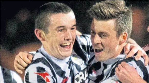  ?? ?? PICK OF THE BUNCH: Graham Carey, right, and a young John McGinn celebrate the former’s stunning strike against Hearts in 2013.