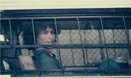  ??  ?? Behind bars … the law finally catches up with Richard Ramirez, the Night Stalker. Photograph: Netflix