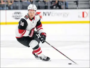  ?? AP PHOTO ?? In this March 28, 2018, file photo, Arizona Coyotes’ Max Domi plays against the Vegas Golden Knights during an NHL game in Las Vegas. The Coyotes traded Domi to the Montreal Canadiens for Alex Galchenyuk in an exchange of young, talented players.