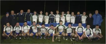  ??  ?? The AGB team who defeated Avoca to claim the Carter and Culleton Cups last Thursday evening.