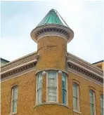  ?? Staff photo by Aaron Brand ?? ■ The Downtown Neighborho­od Associatio­n would like to place informatio­n kiosks in several locations downtown. Their design idea is to have them look similar to this turret at the Museum of Regional History.