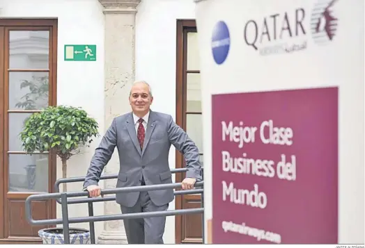  ?? JAVIER ALBIÑANA ?? Eric Odone, vicepresid­ente de ventas en Europa de Qatar Airways.