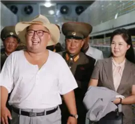  ?? FOTO AFP ?? Kim Jong-un en zijn vrouw Ri Sol Ju