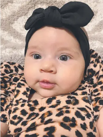  ?? ?? Four-month-old Brooklyn Holmes has been crowned FNQ’s Cutest Baby.