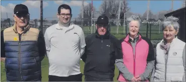  ?? ?? Sunday’s winners, l-r: Chris Murphy, Kevin Doyle, Jer Burke, Breda O’Keeffe and Mary Quane.