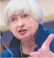  ??  ?? Janet Yellen yesterday.