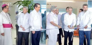  ?? NELSON MANCEBO ?? Danilo Medina corta la cinta para dejar inaugurado el centro de salud.